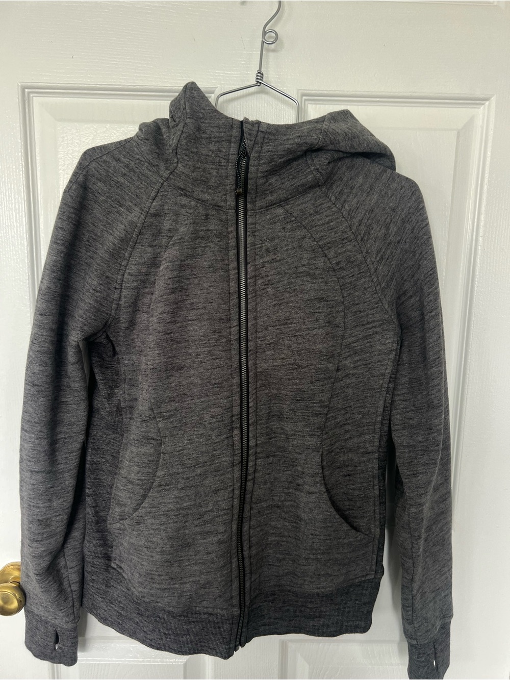 lululemon athletica Gray Full-Zip Hooded Sweater